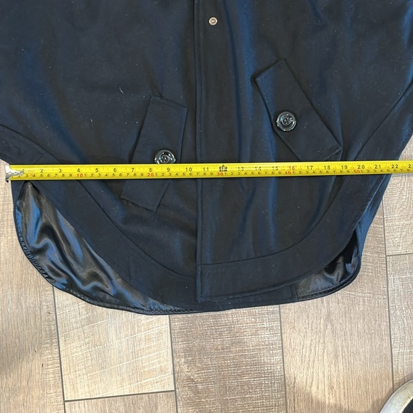 East 5th Solid black lined cape jacket button front & button close arm SZ XL - Picture 12 of 12